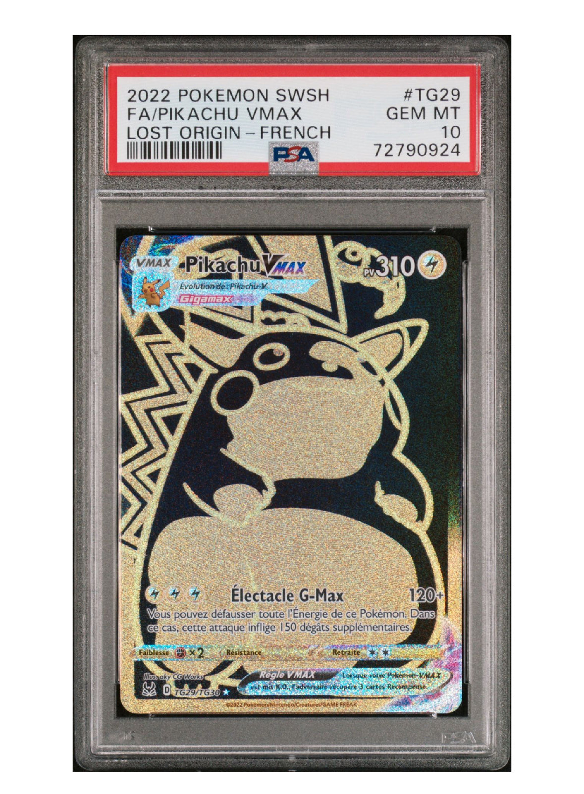 2022 POKEMON SWSH FA/PIKACHU VMAX LOST ORIGIN - FRENCH #TG29 🇫🇷